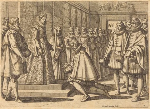 Antonio Tempesta, Philip of Spain before Margaret of Austria