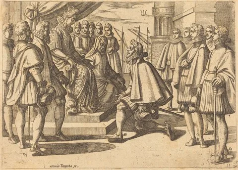Antonio Tempesta, Spanish Duke before Margaret of Austria
