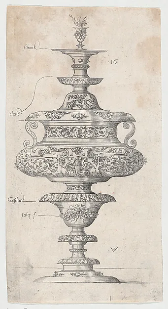 Virgil Solis, Covered Goblet With Owl