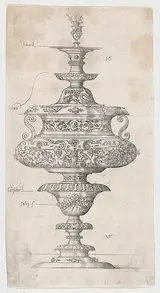 Virgil Solis, Covered Goblet With Owl