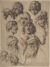 Jacob de Gheyn II, Study of Eleven Heads