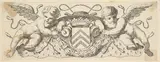Claude Mellan, Two Cherubs with the Arms of Cardinal Richelieu