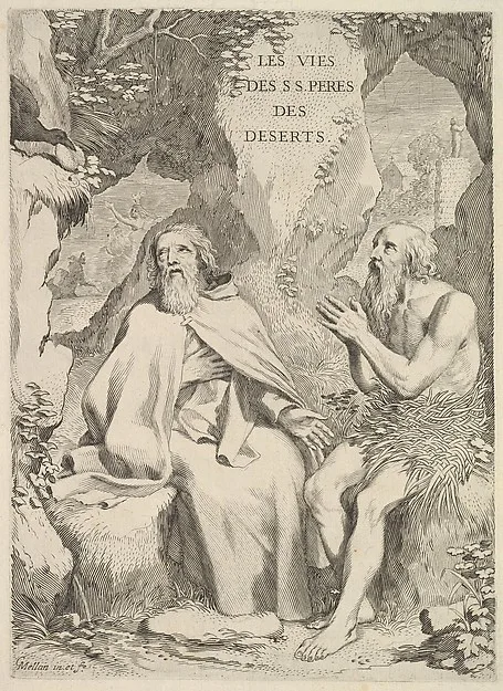 Claude Mellan, Title page: Arnaud d'Andilly, Les Vies des saints pères des déserts