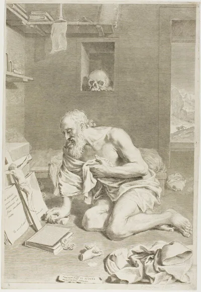 Claude Mellan, St. Jerome Praying