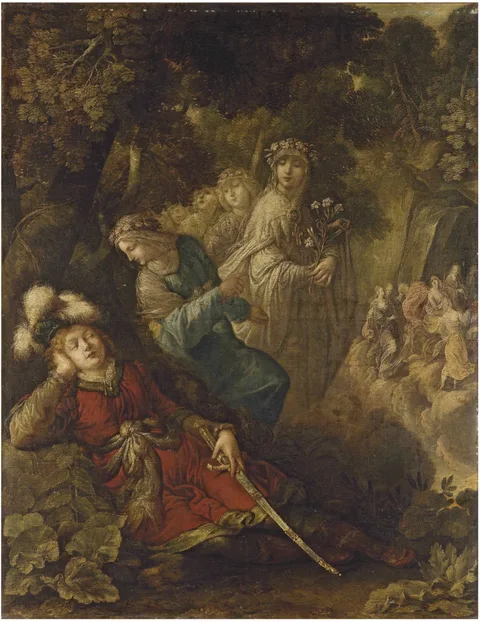 Claude Vignon, The Knight's Dream (The Dream of Daphnis)