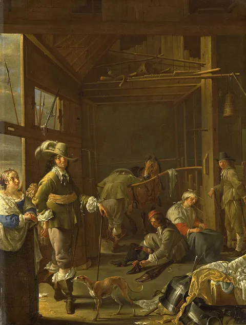 Jacob Duck, Soldiers in a stable