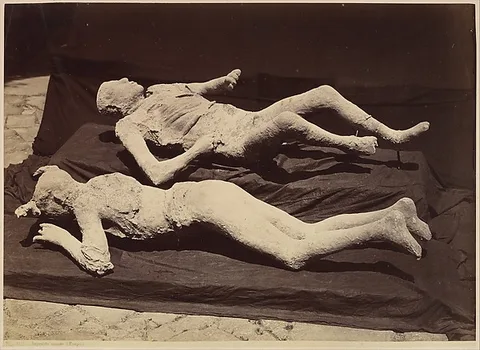 Giorgio Sommer, [Plaster Casts of Bodies, Pompeii]