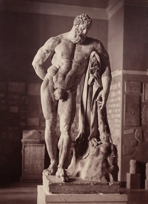 Giorgio Sommer, Farnese Hercules, Museum of Naples, Italy
