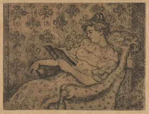 Georges Lemmen, Woman Sitting Reading 