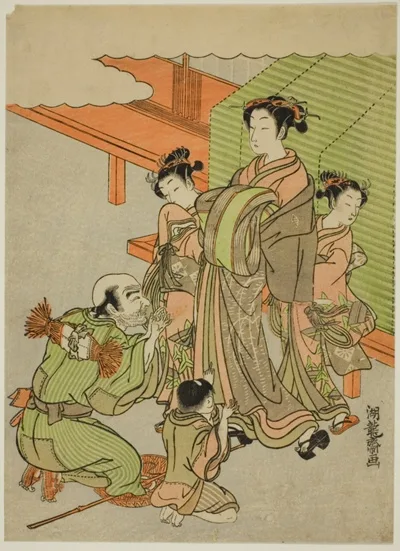 Isoda Koryūsai, Begging for Alms