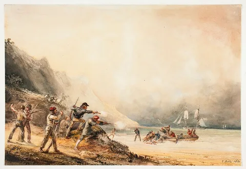 Théodore Gudin, Fight between smugglers and marines