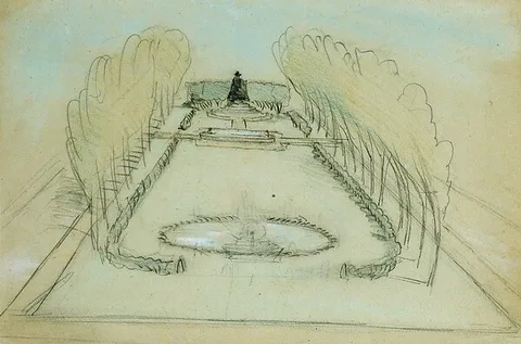 Stanford White, Sketch of Saint Gaudens's Statue of Deacon Samuel Chapin, Springfield, Massachusetts