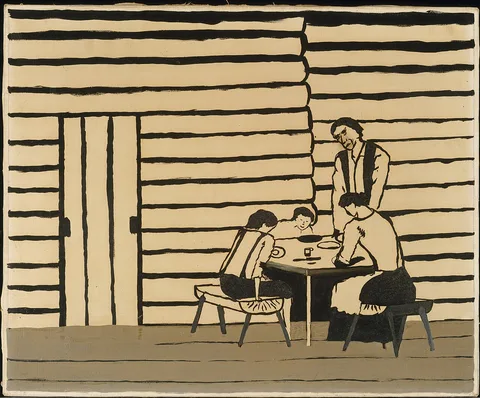 Horace Pippin, Family Supper (Saying Grace)