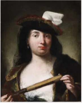 Alessandro Longhi, Portrait of a Lady Holding a Fan