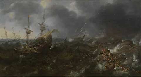 Andries van Eertvelt, The battle of Lepanto
