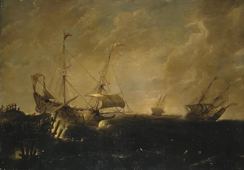 Andries van Eertvelt, Stormy Sea