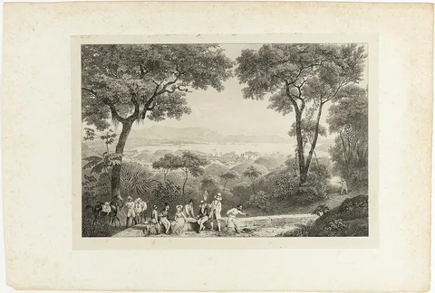 Victor Adam, Vue de Rio de Janeiro prise de l'Aqueduc