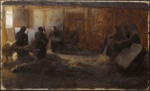 Julius Paulsen, Flax-beating at Tidsvilde, Själland