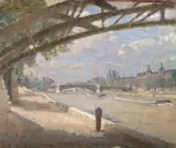 Julius Paulsen, Under the Pont des Arts, Paris. Noon