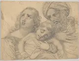François-Joseph Navez, A Woman and a Turbaned Man in Despair with a Young Child