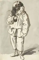 Charles-Louis Clérisseau, Romeinse polichinelle in vastenavondkostuum