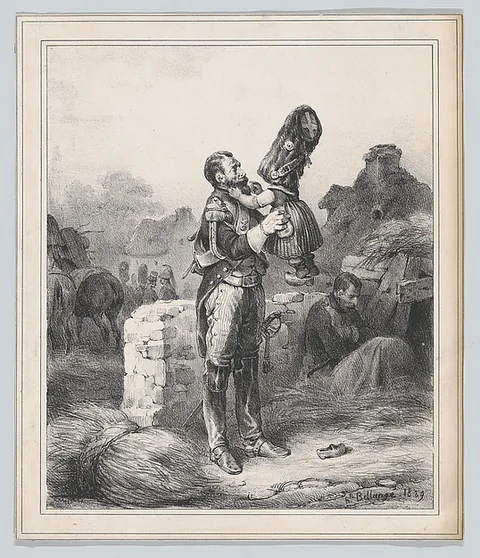 Hippolyte Bellangé, Soldier and small girl