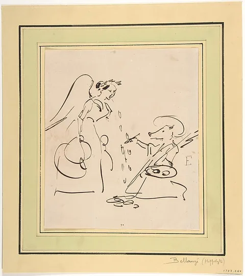 Hippolyte Bellangé, Caricature of the Art of Painting