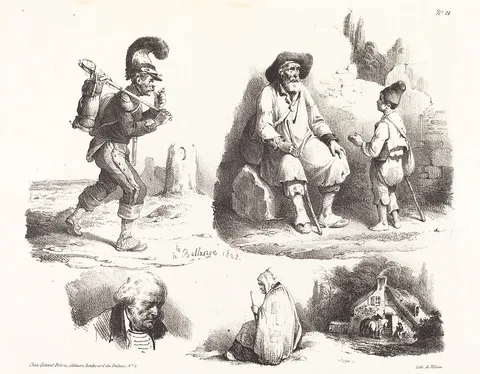 Hippolyte Bellangé, Five Vignettes