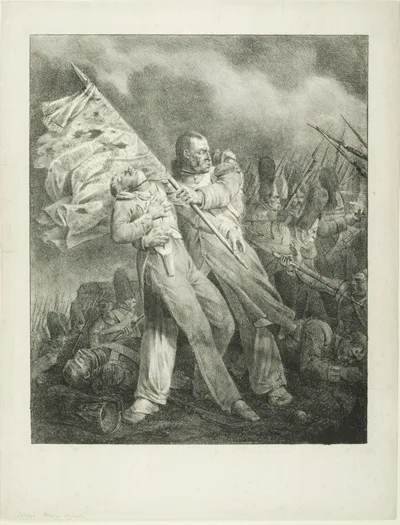 Hippolyte Bellangé, The Wounded Standard-Bearer