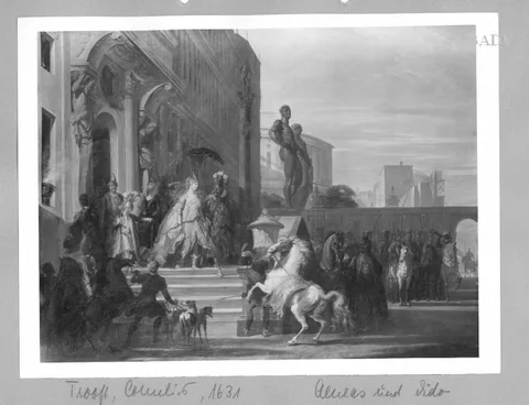 Cornelis Troost, Depart for hunting with monumental architecture