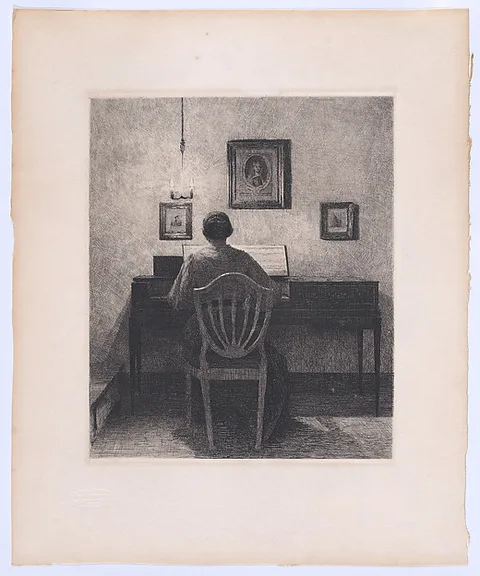 Peter Ilsted, Lady Playing the Piano