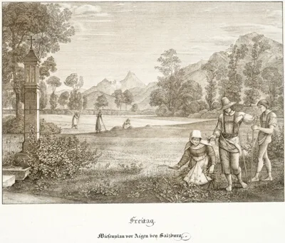 Ferdinand Olivier, Friday: Meadow before Aigen Near Salzburg