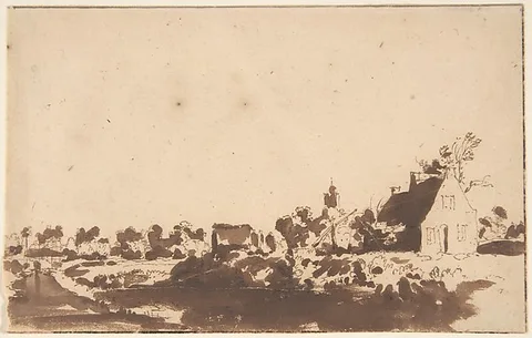 Jan de Bisschop, View of a Village ("Wasschout"?)