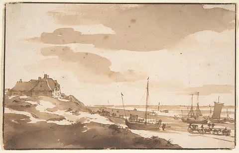 Jan de Bisschop, View of the Dunes at Scheveningen