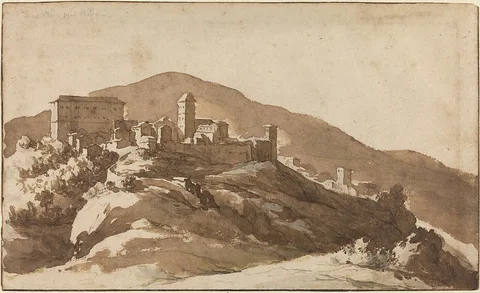 Jan de Bisschop, A View of Savelli near Albano