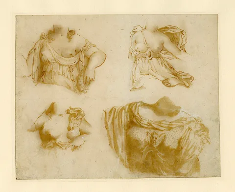 Jan de Bisschop, Four Studies of a Draped Torso