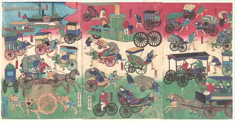 Utagawa Yoshitora, Vehicles on the Streets of Tokyo