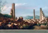 Luigi Mayer, View of the Remains of the Temple (supposed to be of Castor and Pollux) in Agrigentum  (5 of 6)