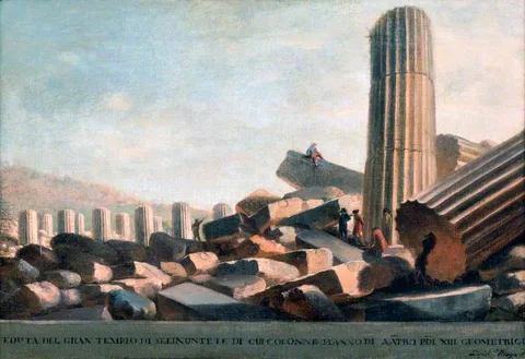 Luigi Mayer, View of the Remains of the Great Temple at Selinunti  (3 of 6)