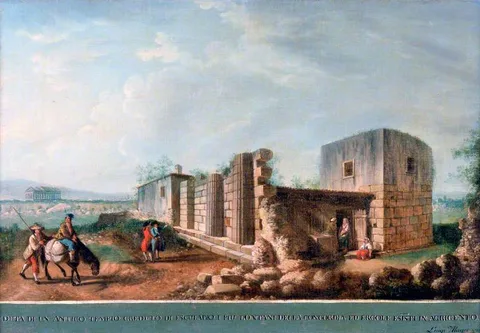 Luigi Mayer, View of the Remains of the Temple (supposed to be of Esculapius) at Agrigentum  (4 of 6)