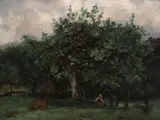 Antoine Guillemet, Landscape with Little Girl