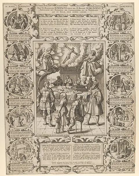 Pieter de Jode II, St. Bonifacius and St. Homobonus, Patron Saints of Tailors