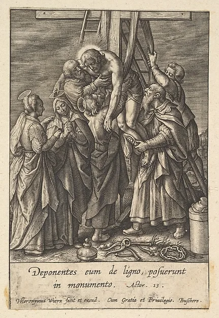 Hieronymus Wierix, Descent from the Cross