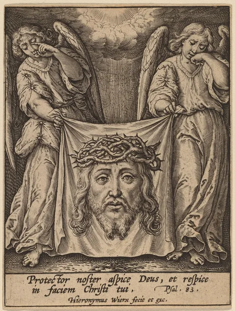 Hieronymus Wierix, Protector Noster Aspice ...
