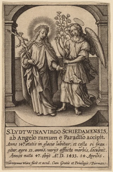 Hieronymus Wierix, S. Lydtwina Virgo Schiedamensis ...