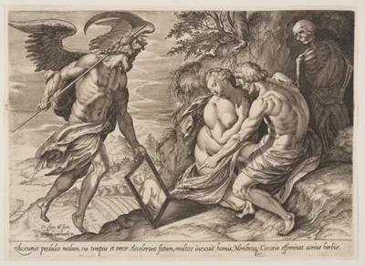 Hieronymus Wierix, Allegory of Love, Time, and Death