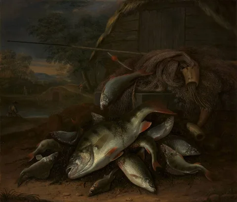 Jacob Gillig, Fish, lying on nets