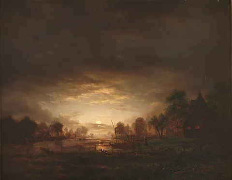Jacob Abels, Moonlit landscape
