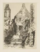 Eliza Pratt Greatorex, Rue de la Ville, Mont St. Michel, Brittany, France