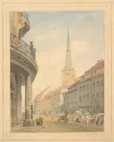 Eduard Gaertner, View of Berlin with the Ephraim Palais at Left